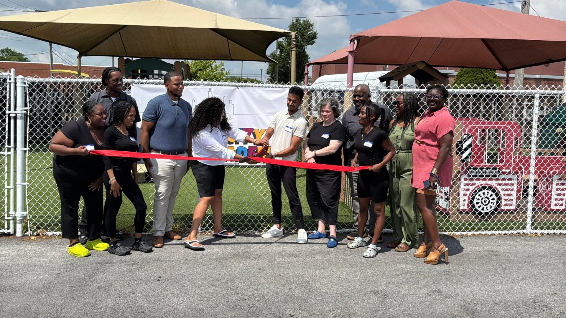 Windy City Academy staff and community at a ribbon-cutting event in South Holland, IL